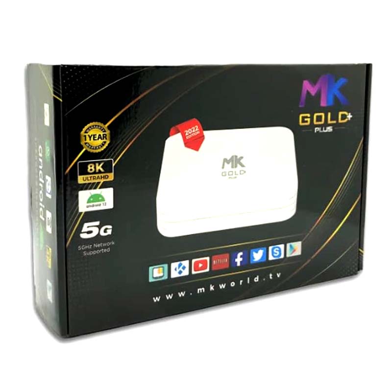 Mk Gold Plus Android 5G Smart TV Box 8k ultra HD IPTV Dubai iptv